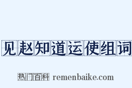 见赵知道运使组词是什么意思的图片